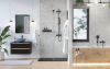 EXCELLENT Ortigo walk-in drzwi prysznicowe przesuwne 120x200 cm, powłoka Clean Control, czarny mat KAEX.5012.K.1200.BL